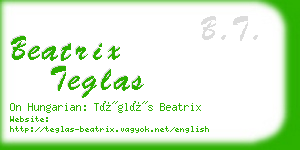 beatrix teglas business card